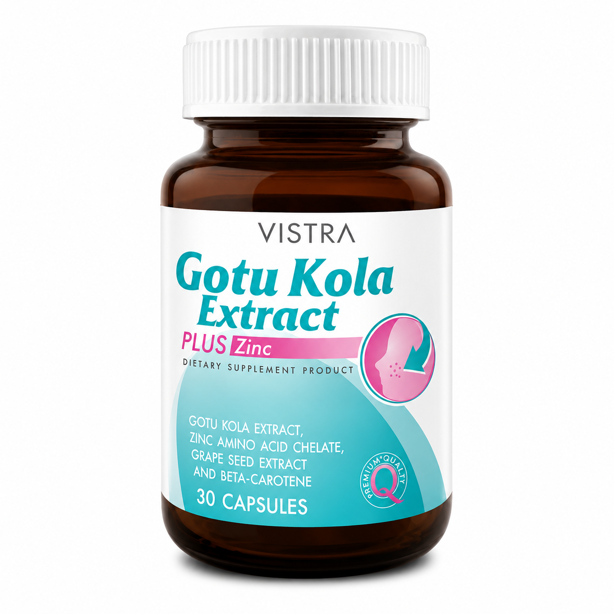 วิสทร้า โกตู โคลา เอ็กแทรค พลัส ซิงก์ | Vistra Gotu Kola Extract 30เม็ด