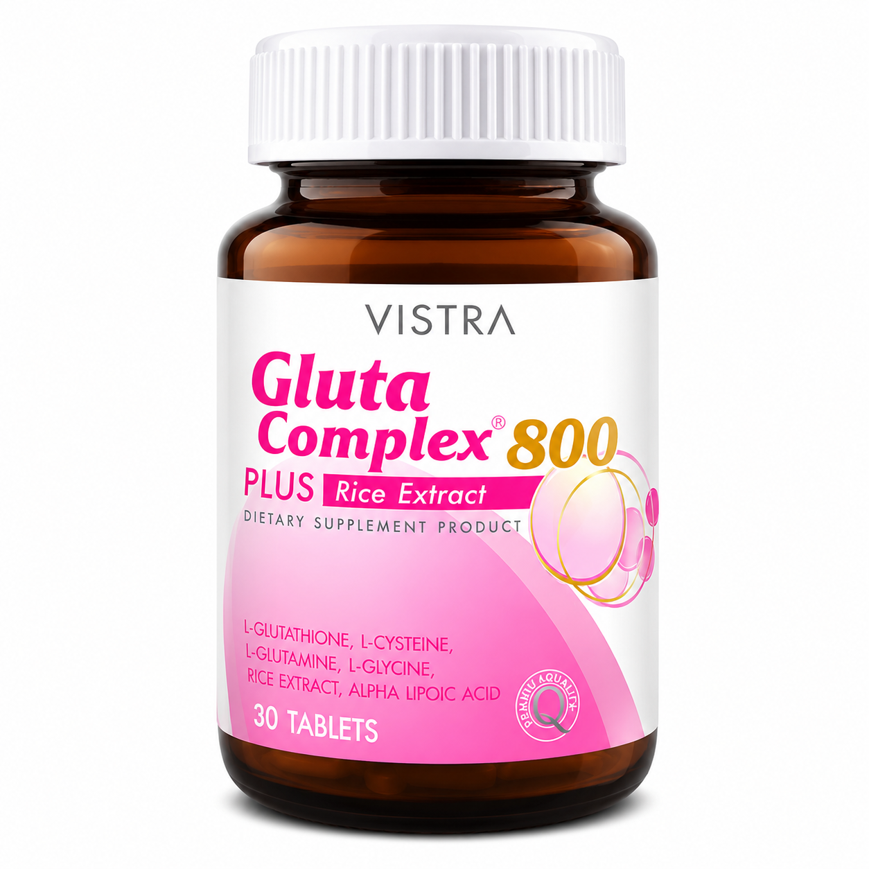 วิสทร้า กลูตา คอมเพล็กซ์ 800 พลัส สารสกัดจากข้าว | Vistra Gluta Complex 800 Plus Rice Extract 30เม็ด