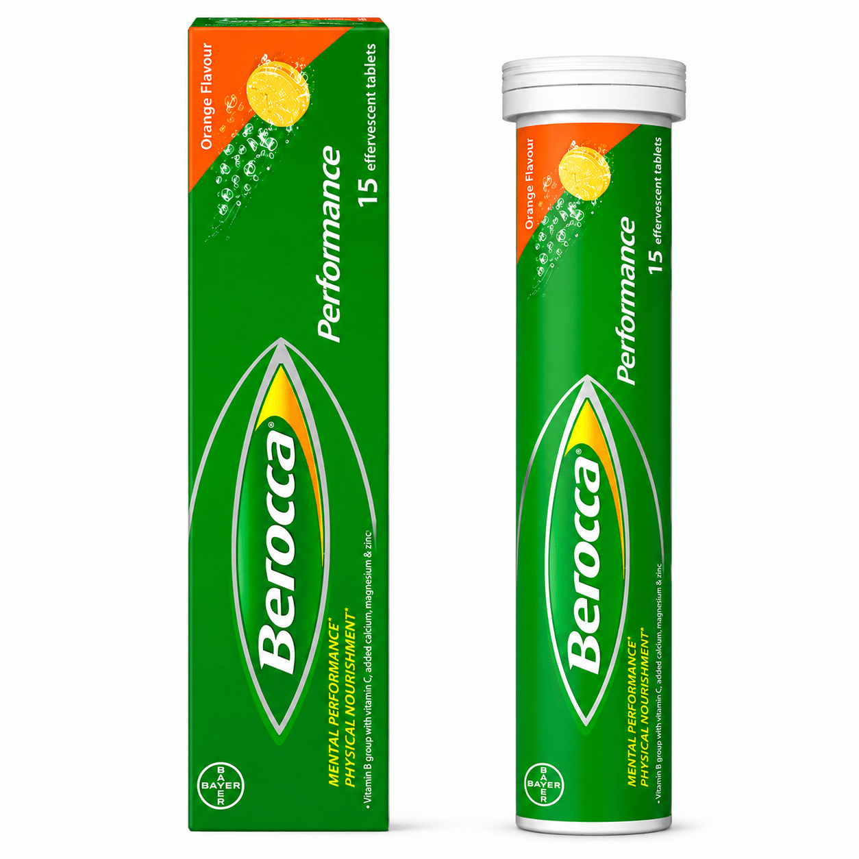 บีรอคคา วิตามินรวมชนิดเม็ดฟู่ รสส้ม | Berocca Orange Flavour 15เม็ด