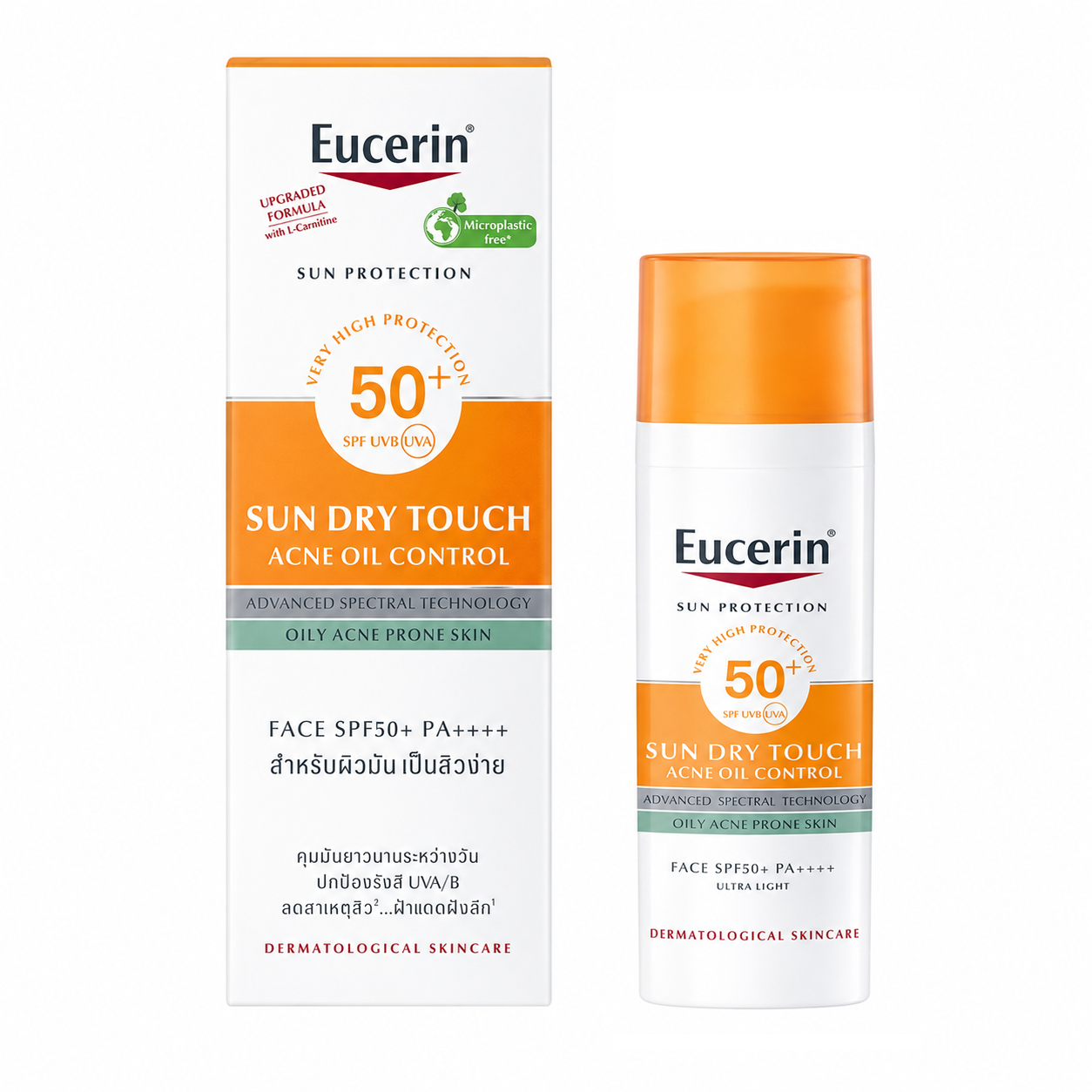 ยูเซอริน ครีมกันแดด ซัน ดราย ทัช ออยล์ คอนโทรล เฟซ เอสพีเอฟ50+ | Eucerin Sun Dry Touch SPF50+ (Acne Oil Control) 50ml