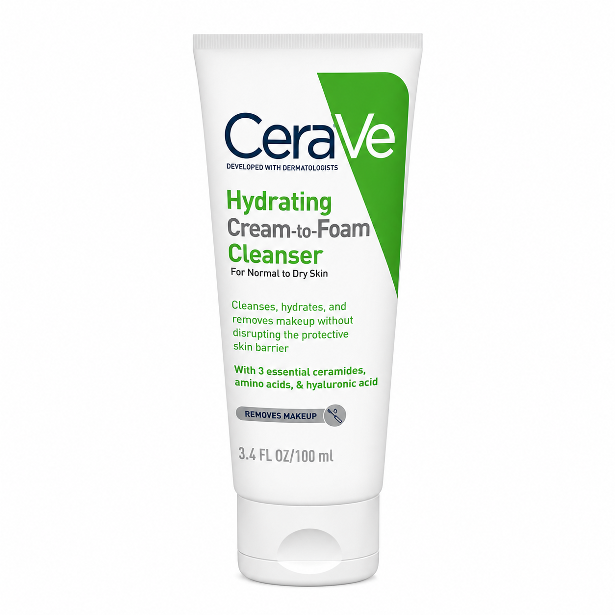เซราวี ไฮเดรติ้ง ครีม-ทู-โฟม คลีนเซอร์ | CeraVe Cream-to-Foam Cleanser 100ml