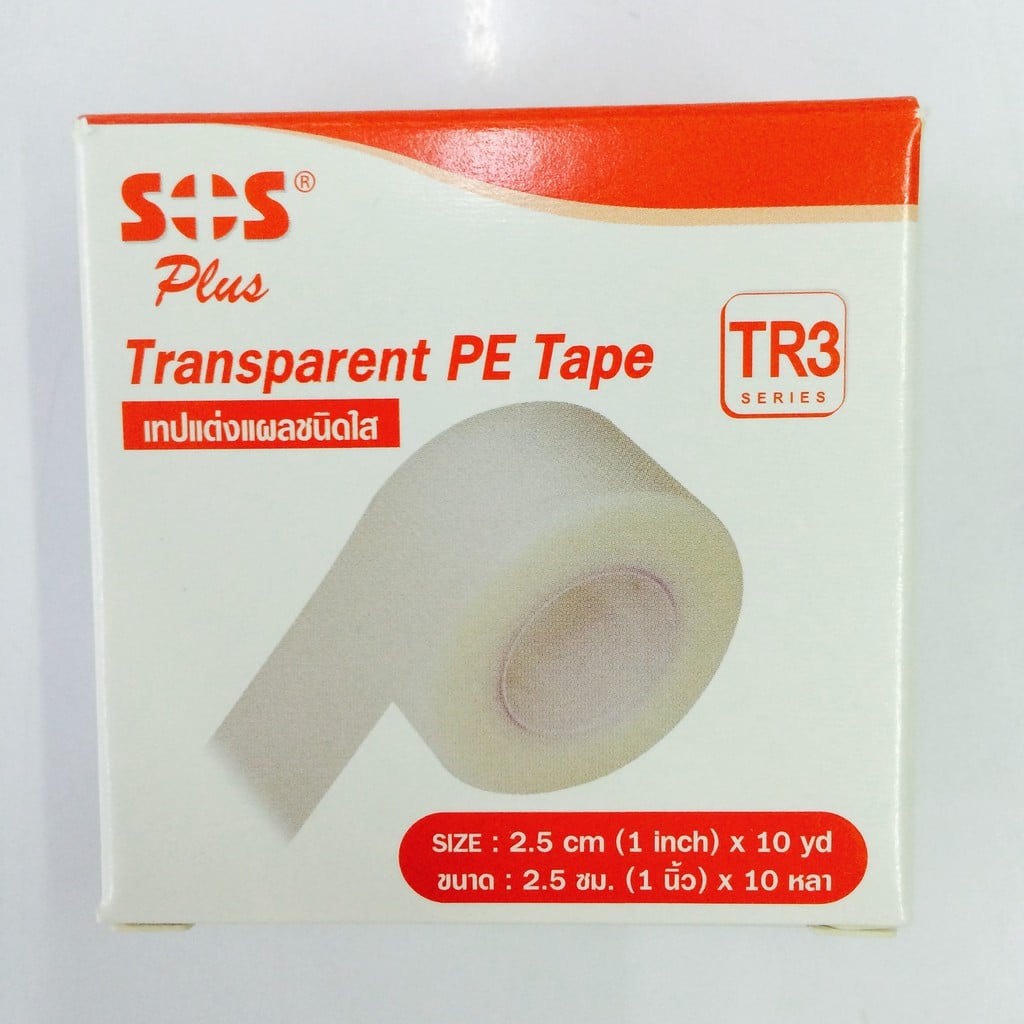 SOS TR3 เทปแต่งแผลชนิดใส 1"x10yd