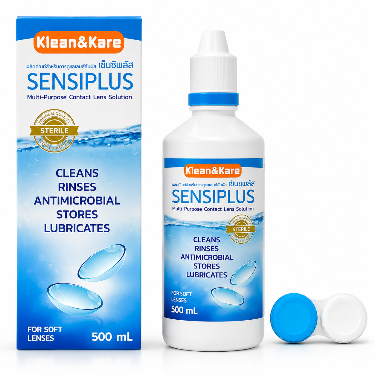 เซ็นซิพลัส น้ำยาล้างคอนแทคเลนส์ เซ็นซิพลัส | Sensi Plus 500ml