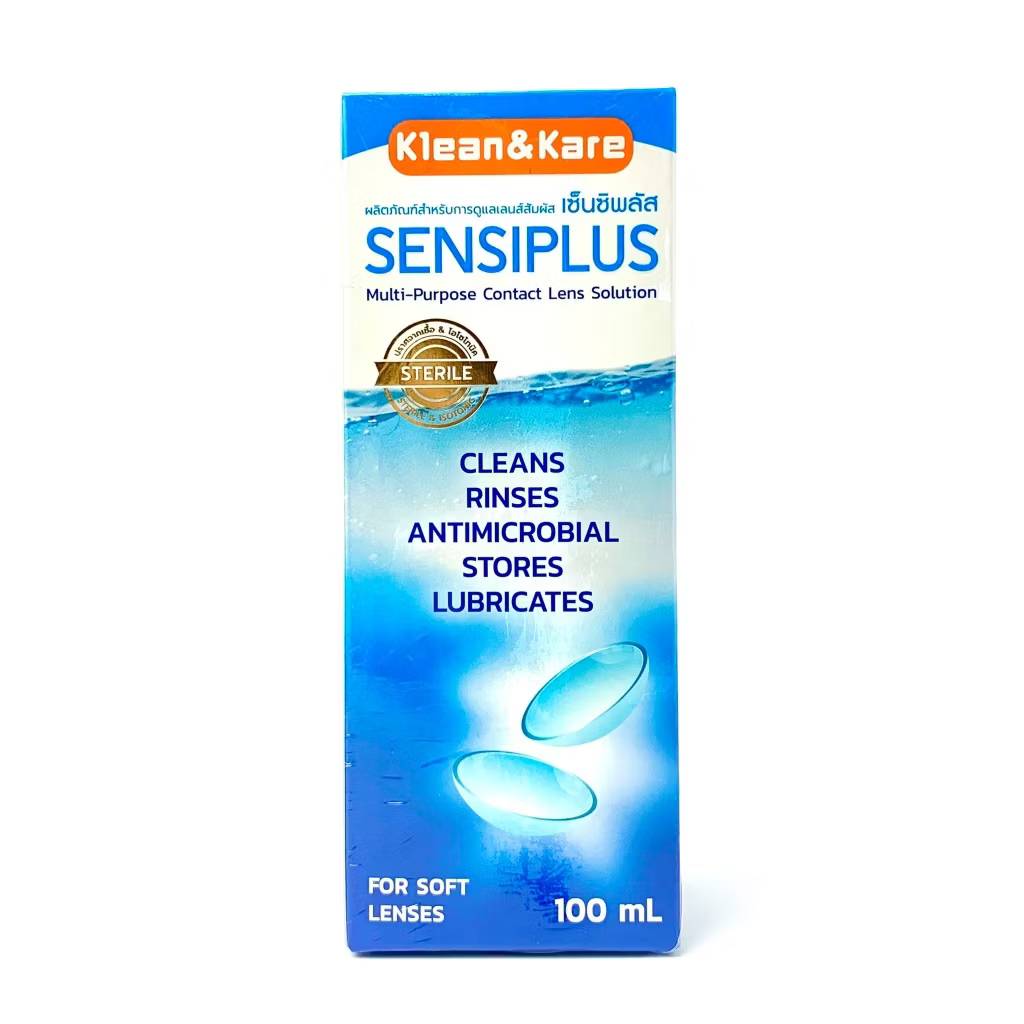 SENSI PLUS เซ็นซิพลัส น้ำยาล้างคอนแทคเลนส์ 100 ml.