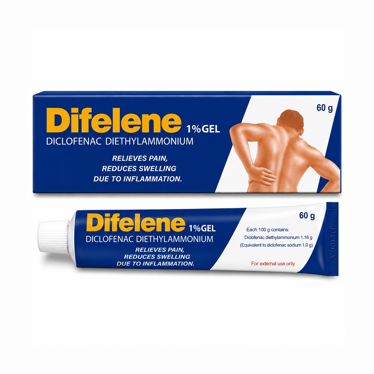 ไดฟีลีน เจล | Difelene 1% Gel 60g