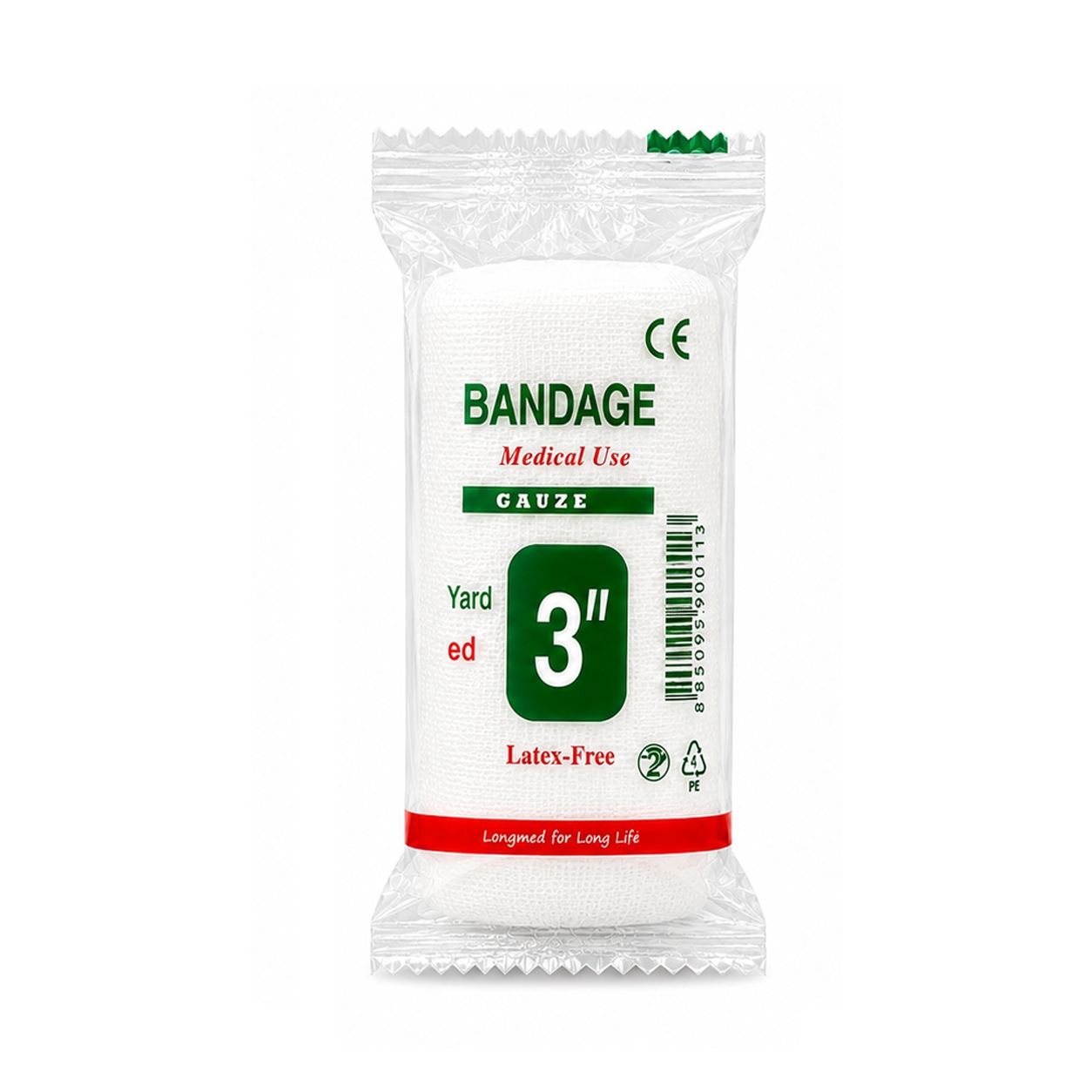 ลองเมด ผ้าก๊อซยืด ผ้ายืดพันแผล | Longmed Conforming Bandage 3"x5 Yds (7.5cmx4.5m) 1ชิ้น