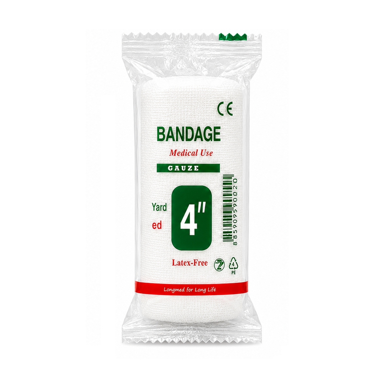 ลองเมด ผ้าก๊อซยืด ผ้ายืดพันแผล | Longmed Conforming Bandage 4"x5 Yds (10cmx4.5m) 1ชิ้น
