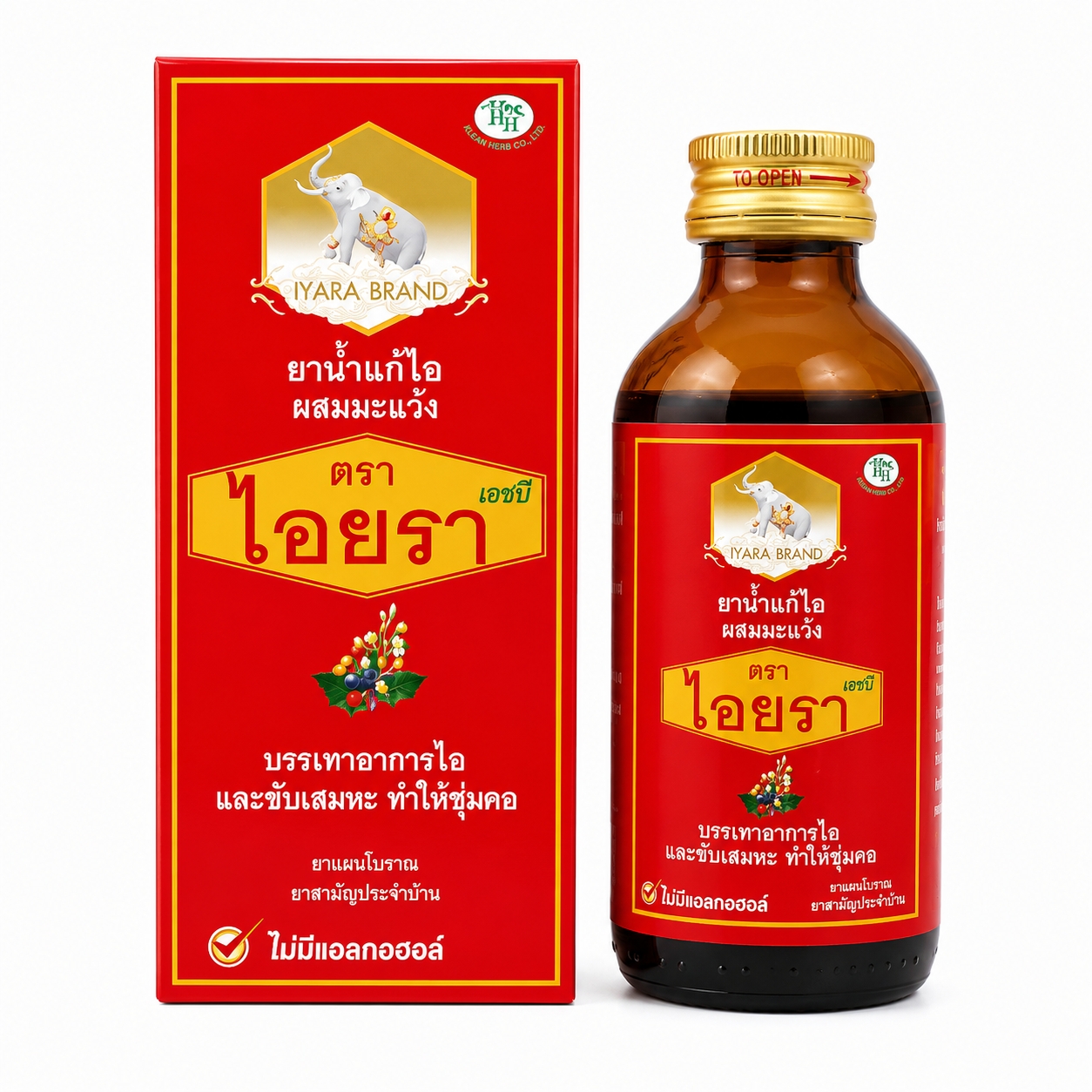 ยาน้ำแก้ไอมะแว้ง ตราไอยรา (แดง) | Ma-weang Cough Syrup (Red) Iyara Brand 60ml