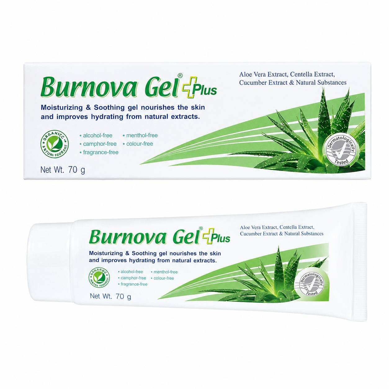 เจลว่านหางจระเข้ เบอร์นโนว่า เจล พลัส | Burnova Gel Plus 70g