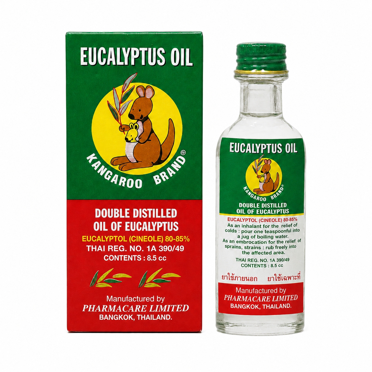 น้ำมันยูคาลิปตัส ตราจิงโจ้ | Kangaroo Brand Eucalyptus Oil 8.5cc