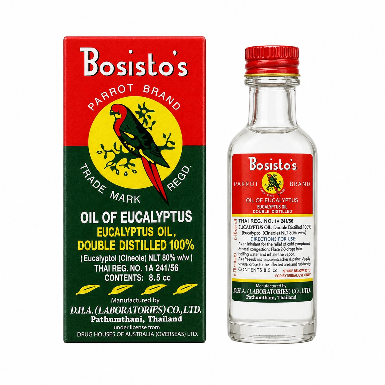 น้ำมันยูคาลิปตัส ตรานกแก้ว | Bosisto's Parrot Brand Eucalyptus Oil 8.5cc