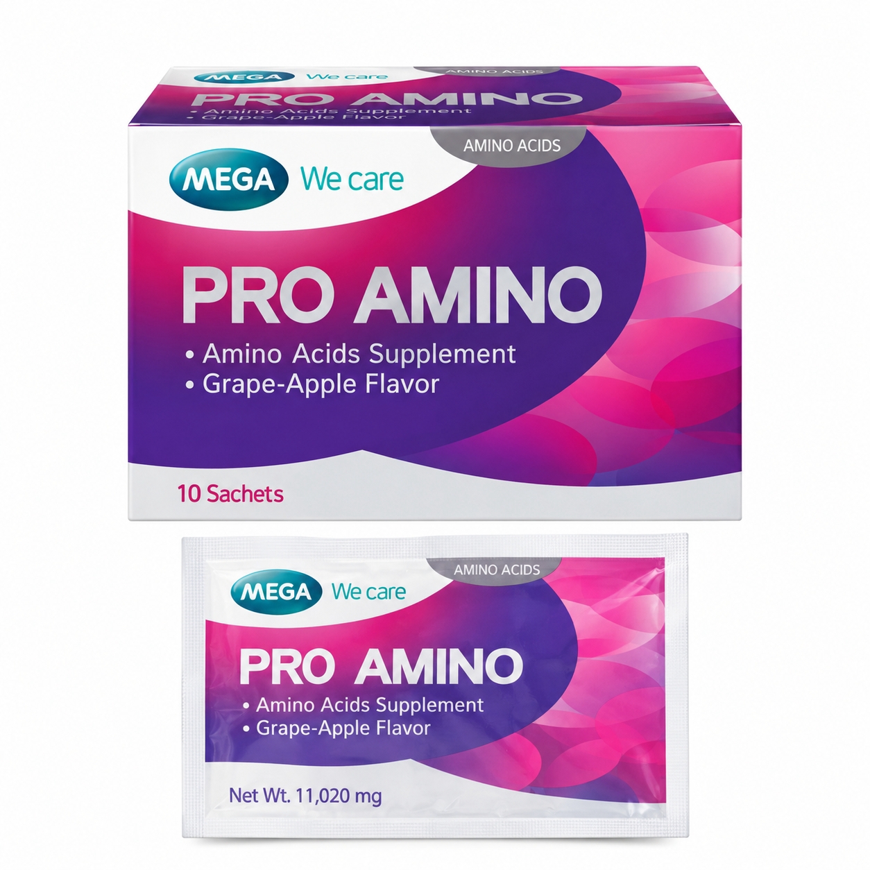 เมก้า วีแคร์ โปร อะมิโน | Mega We Care Pro Amino กล่อง 10ซอง