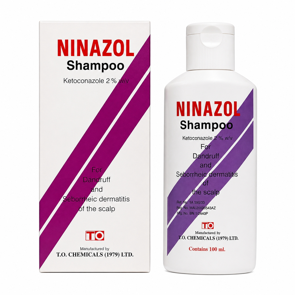แชมพูขจัดรังแค กลากเกลื้อน นินาซอล | Ninazol Shampoo 100ml