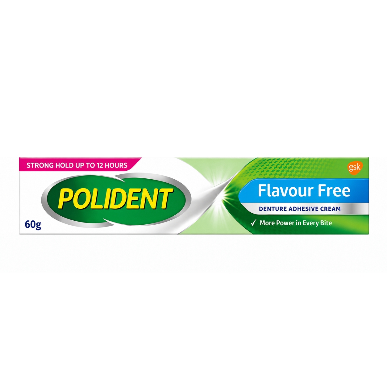 ครีมติดฟันปลอม โพลิเดนท์  สูตรปราศจากการแต่งสี กลิ่นและรสชาติ | Polident Denture Adhesive Cream Flavour Free 60g