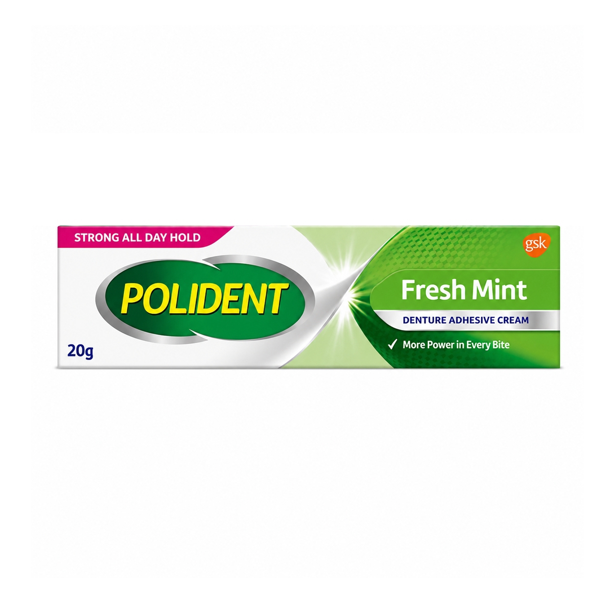 ครีมติดฟันปลอม โพลิเดนท์ เฟรชมินต์ | Polident Denture Adhesive Cream Fresh Mint 20g