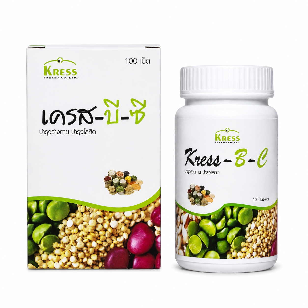 เครส-บี-ซี | Kress-B-C กระปุก 100เม็ด