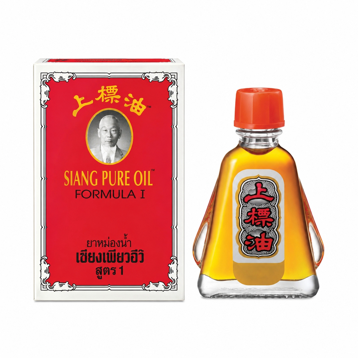 ยาหม่องน้ำเซียงเพียวอิ๊ว สูตร 1 (สีแดง) | Siang Pure Oil Formula I (Red) 3ml